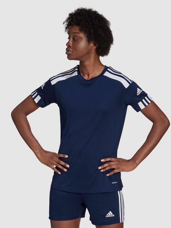 front image of adidas-womens-squad-21-t-shirtnbsp--navy