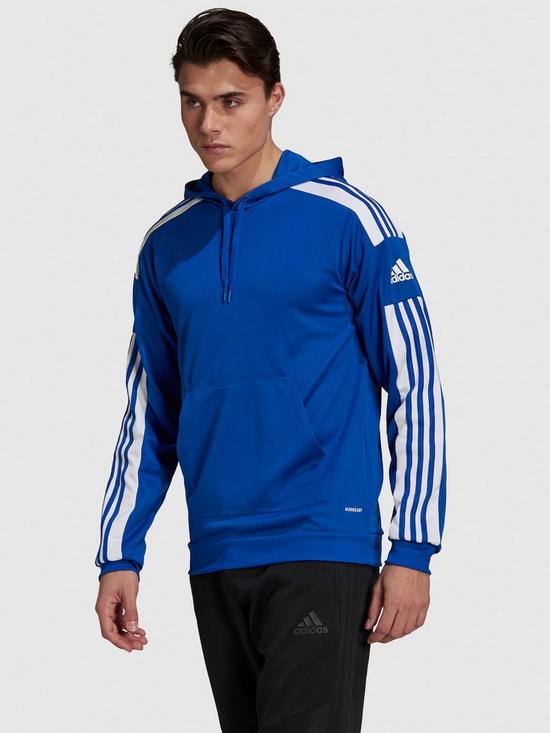 front image of adidas-mens-squad-21-hoody-nbsp--blue