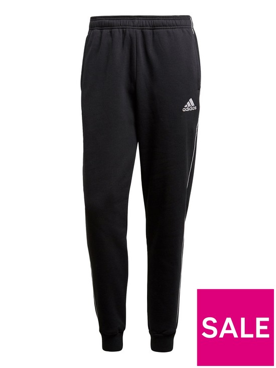 front image of adidas-core-18-pants-black