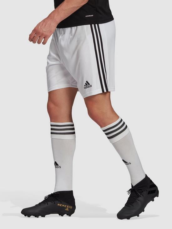 front image of adidas-mens-squad-21-short-white