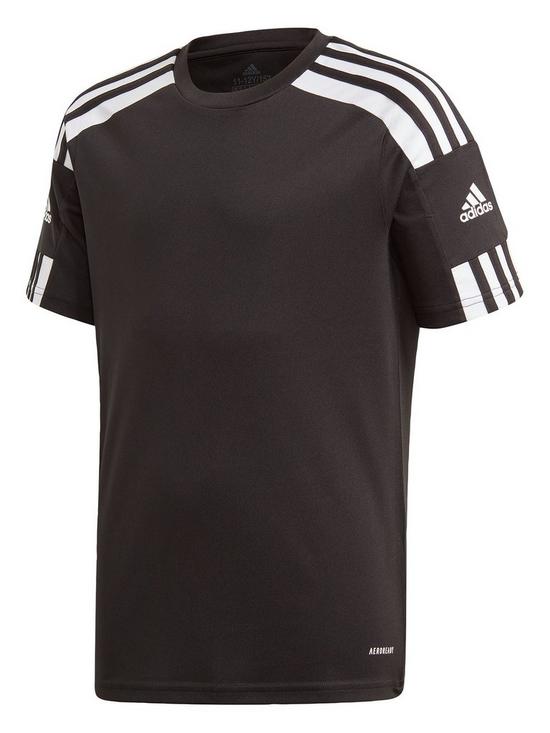 front image of adidas-youth-squad-21-jersey-black