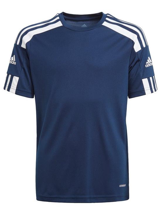 front image of adidas-youth-squad-21-jersey-navy