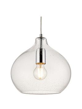 Product photograph of Very Home Dew Glass Pendant - Clear from very.co.uk