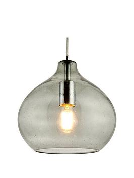 Product photograph of Very Home Dew Glass Pendant - Sage from very.co.uk