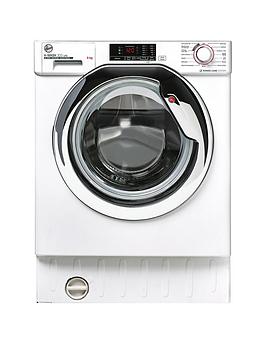 Product photograph of Hoover H-wash 300 Hbws 49d1ace Integrated 9kg Load Washing Machine With 1400 Rpm Spin - White - Washing Machine With Installation from very.co.uk