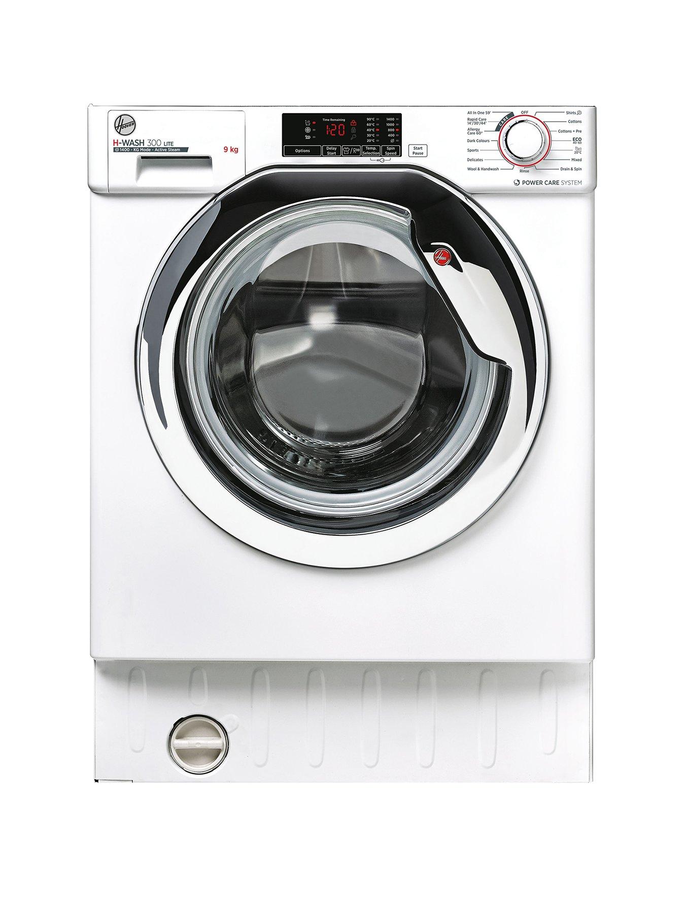 undefined H-WASH 300 HBWS 49D1ACE Integrated 9kg Load Washing Machine with 1400 rpm Spin - White