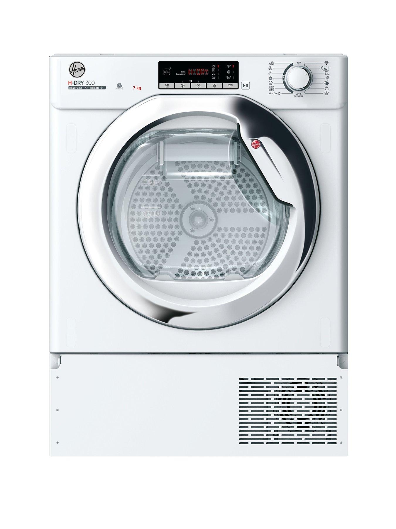 Product photograph of Hoover Batd H7a1tce-80 7kg Load A Rated Fully Integrated Heat Pump Tumble Dryer - White - Dryer Only from very.co.uk