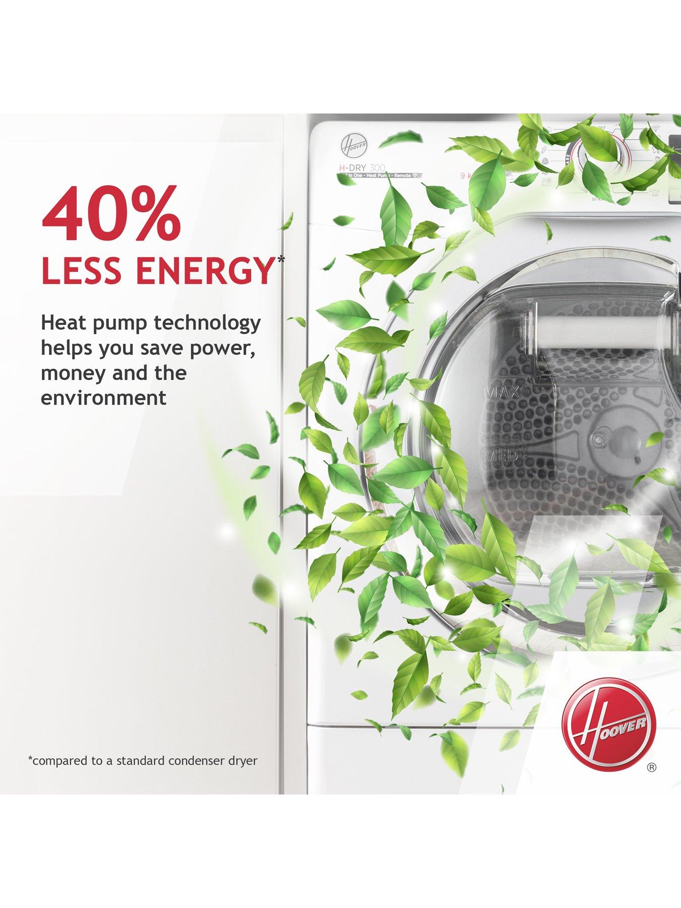 Image 4 of 8 of Hoover BATD H7A1TCE-80 7kg Load A+ Rated Fully Integrated Heat Pump Tumble Dryer - White