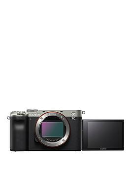 sony alpha 7 c, full-frame mirrorless interchangeable lens camera (compact and lightweight, real-time autofocus, 24.2 megapixels) - silver