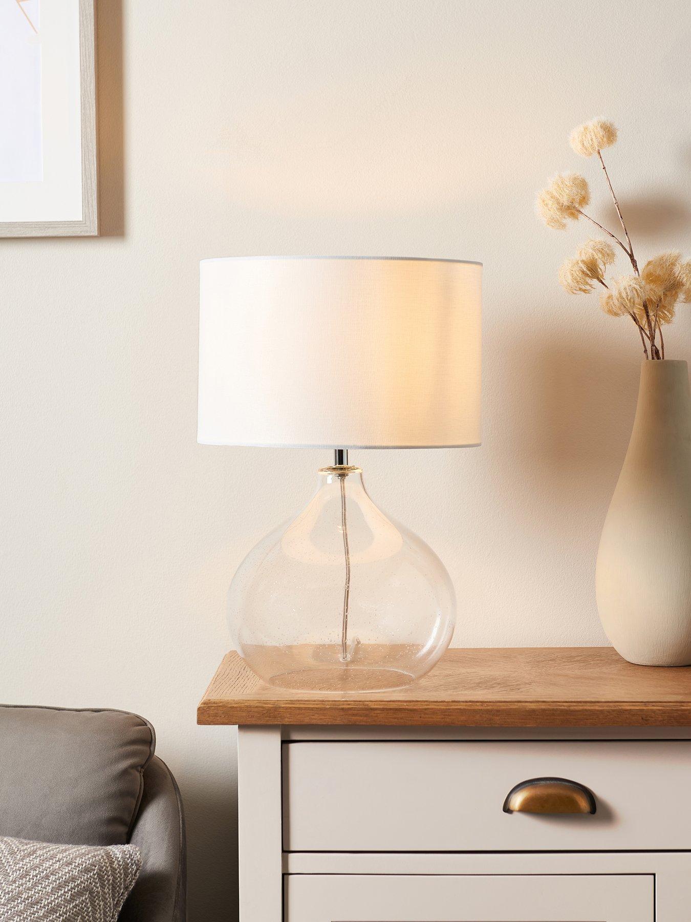 Image 1 of 5 of The Very Collection Dew Glass Table Lamp - Clear