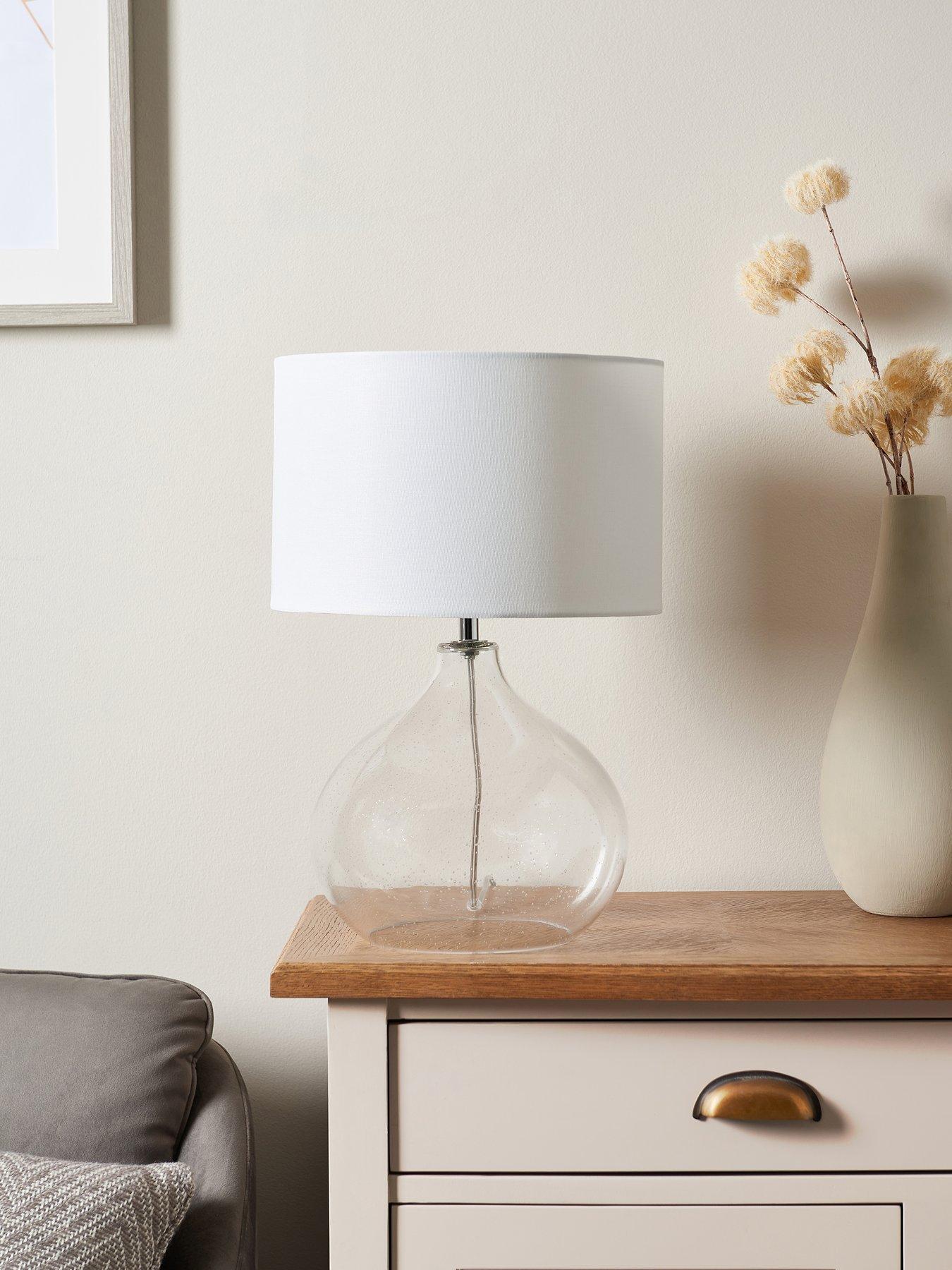 Clear base table store lamps