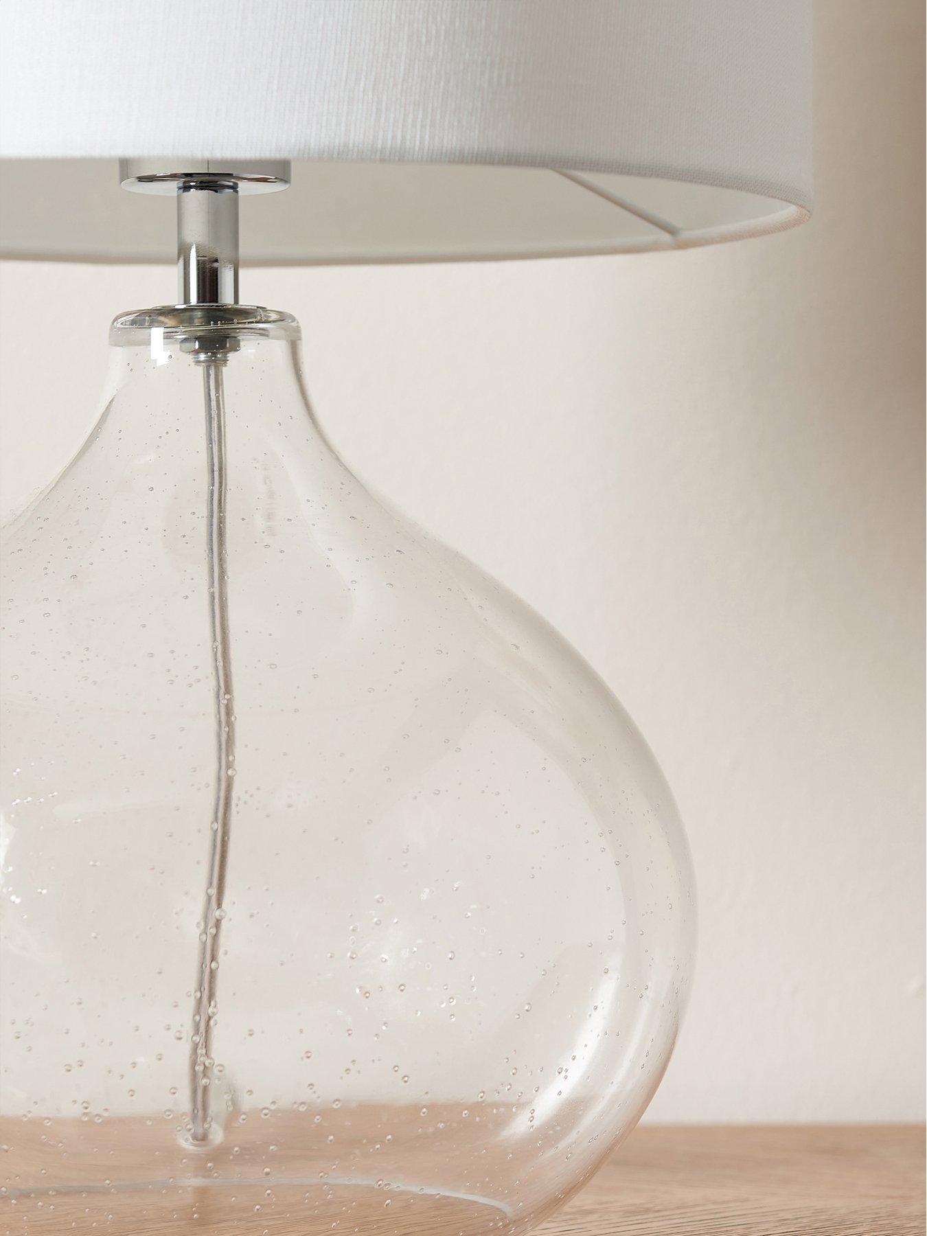 Image 5 of 5 of The Very Collection Dew Glass Table Lamp - Clear