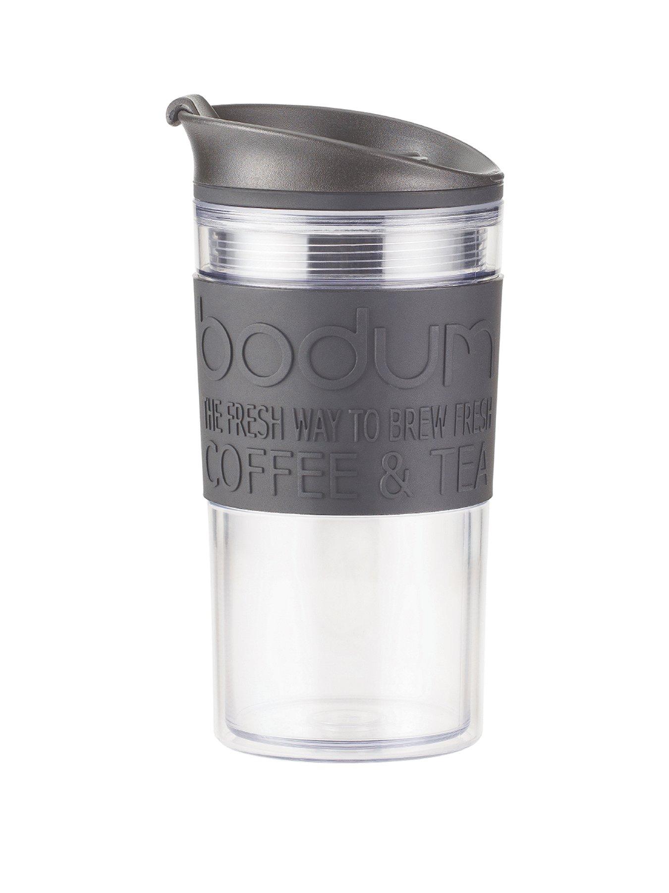 Bodum TRAVEL MUG: Travel Mug, Doppelwandig, Kunststoff, 0.35 l | Schwarz
