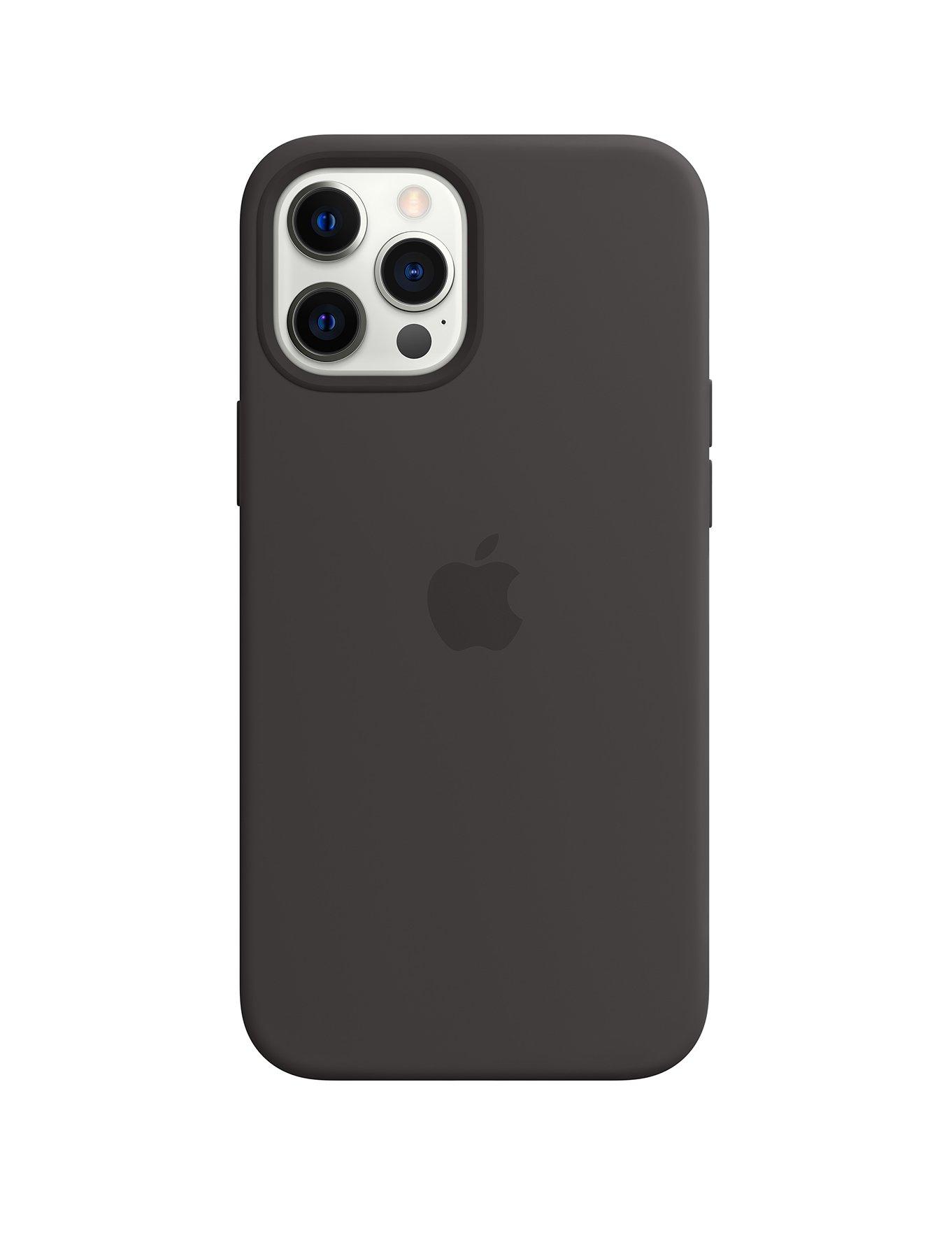 APPLE iPhone 12 Pro Max Silicone Case with MagSafe - Black, Black