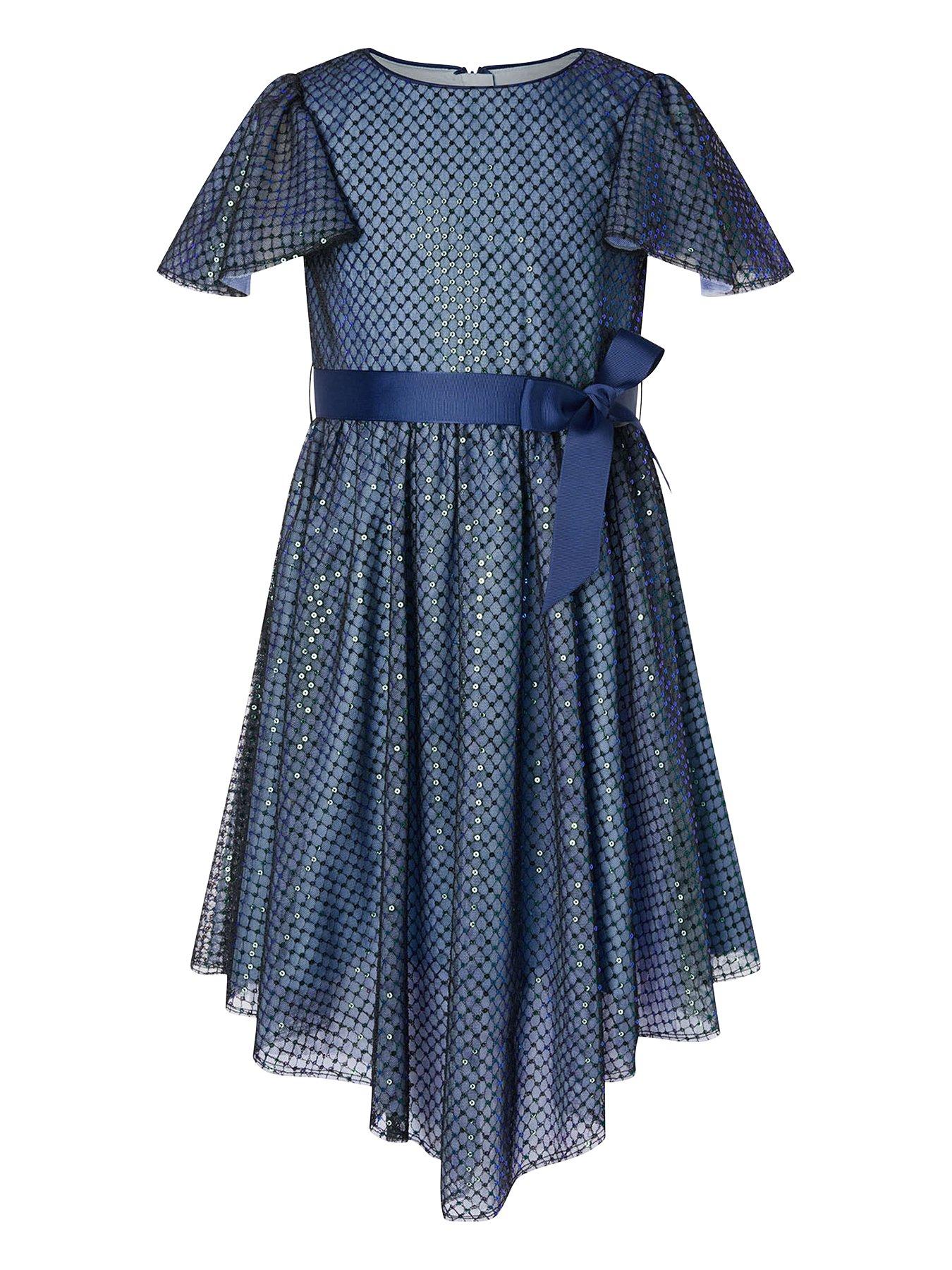 monsoon blue sequin dress