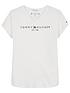  image of tommy-hilfiger-girls-essential-short-sleeve-t-shirt-white