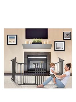 Dreambaby Royale Converta 3-In-1 Metal Playpen/ Fire Barrier - Charcoal