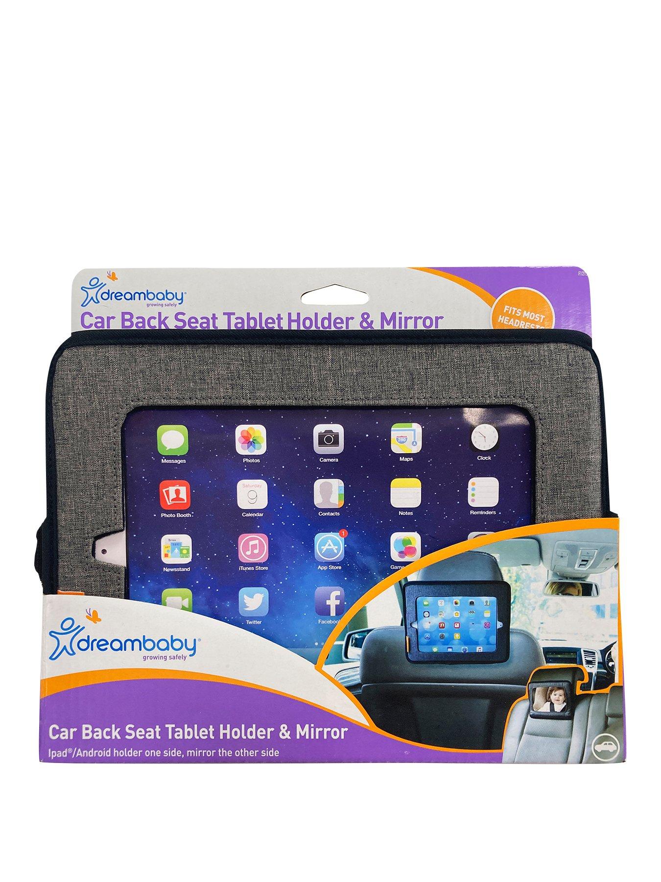 Dreambaby Backseat Mirror with Built in iPad Tablet Holder Grey