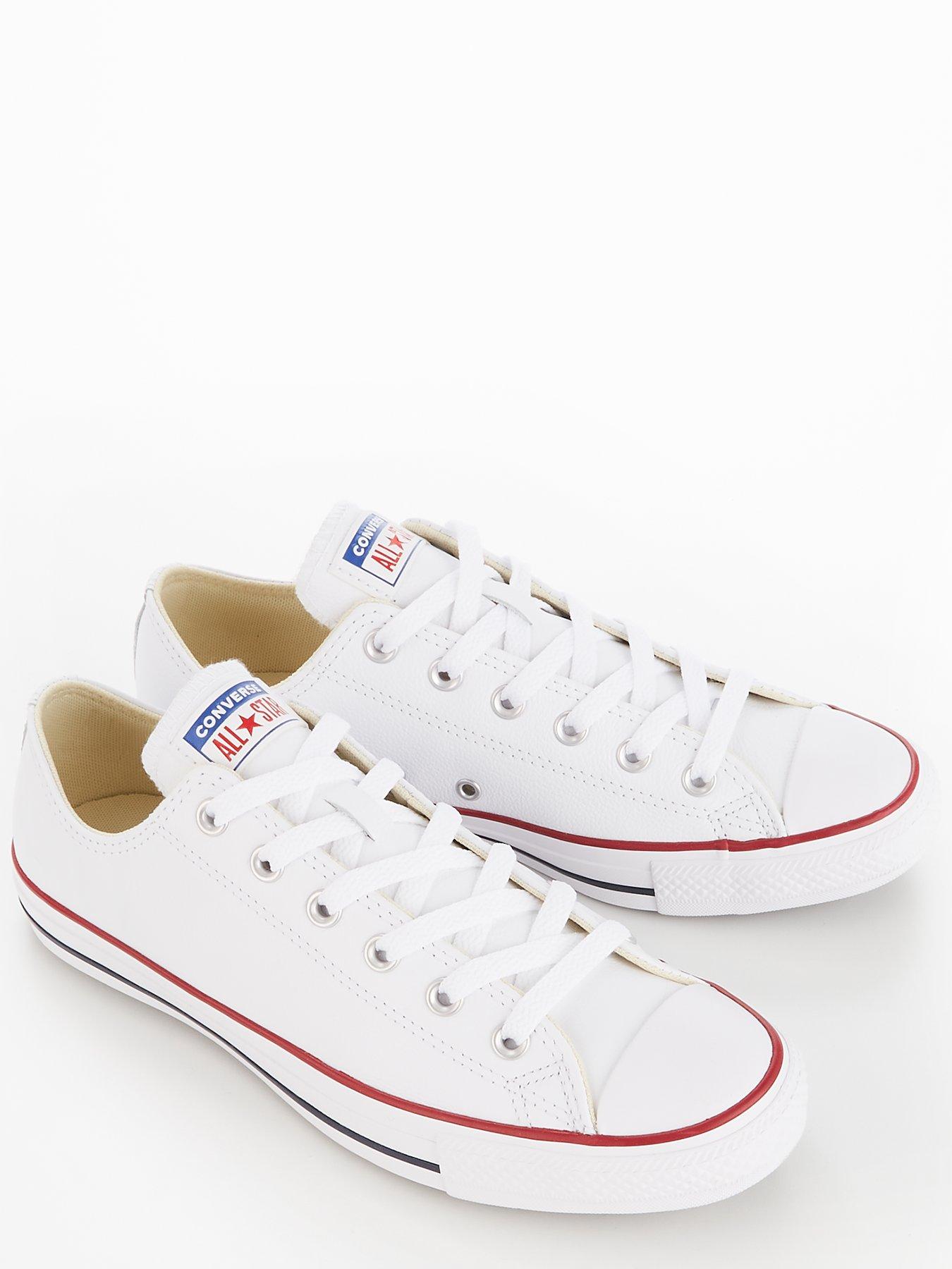 Converse Mens Leather Ox Trainers - White | Very.co.uk