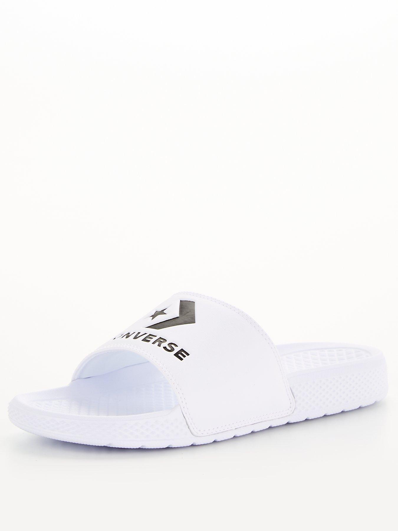 Mens All Star Slide Slip Sliders White Black