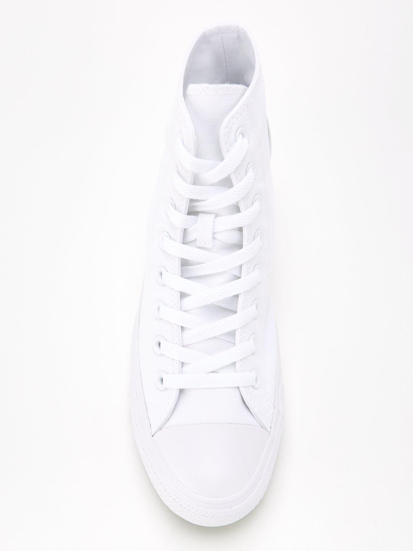 Image 4 of 6 of Converse Mens Canvas Hi Top Trainers - White
