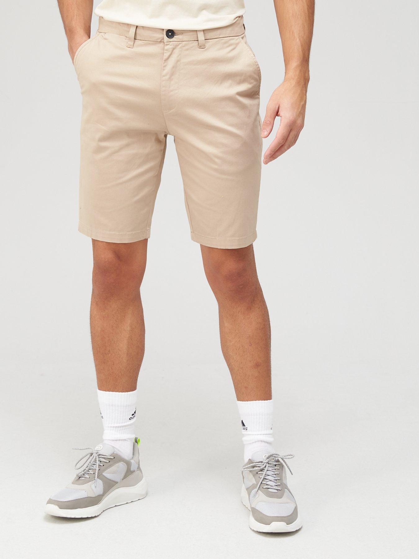 mens chino shorts beige