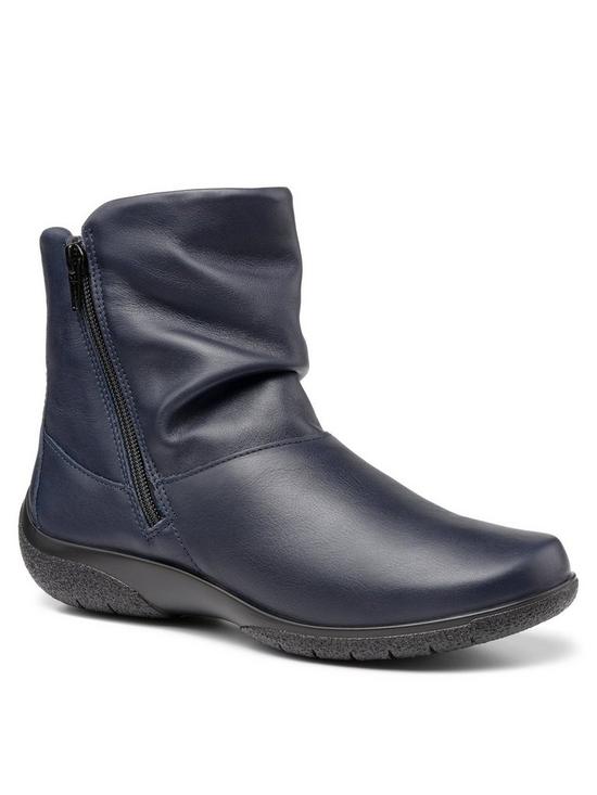 front image of hotter-whisper-wide-fit-ankle-boots-navy