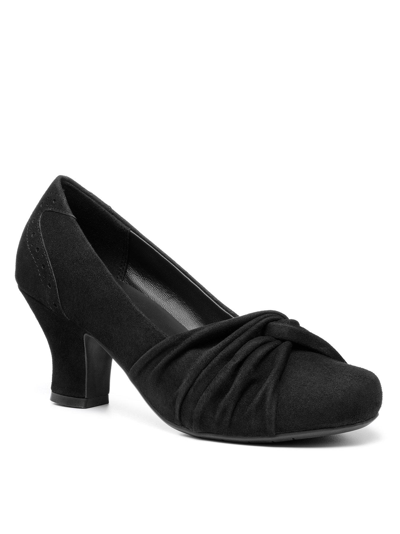 hotter black court shoes