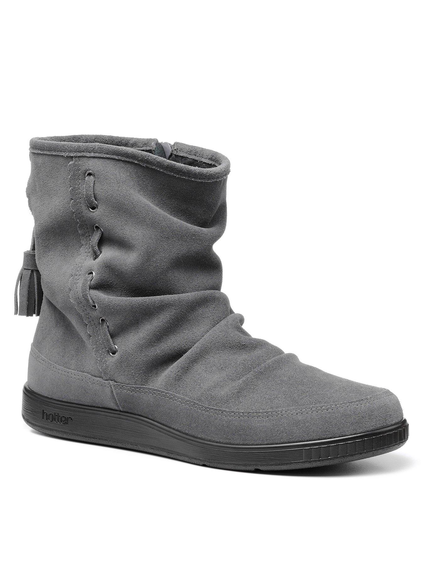 womens grey ankle boots uk