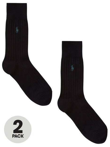 polo-ralph-lauren-2-pack-of-ribbed-socks-black