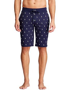 Polo Ralph Lauren All Over Pony Print Logo Lounge Shorts - Cruise Nave