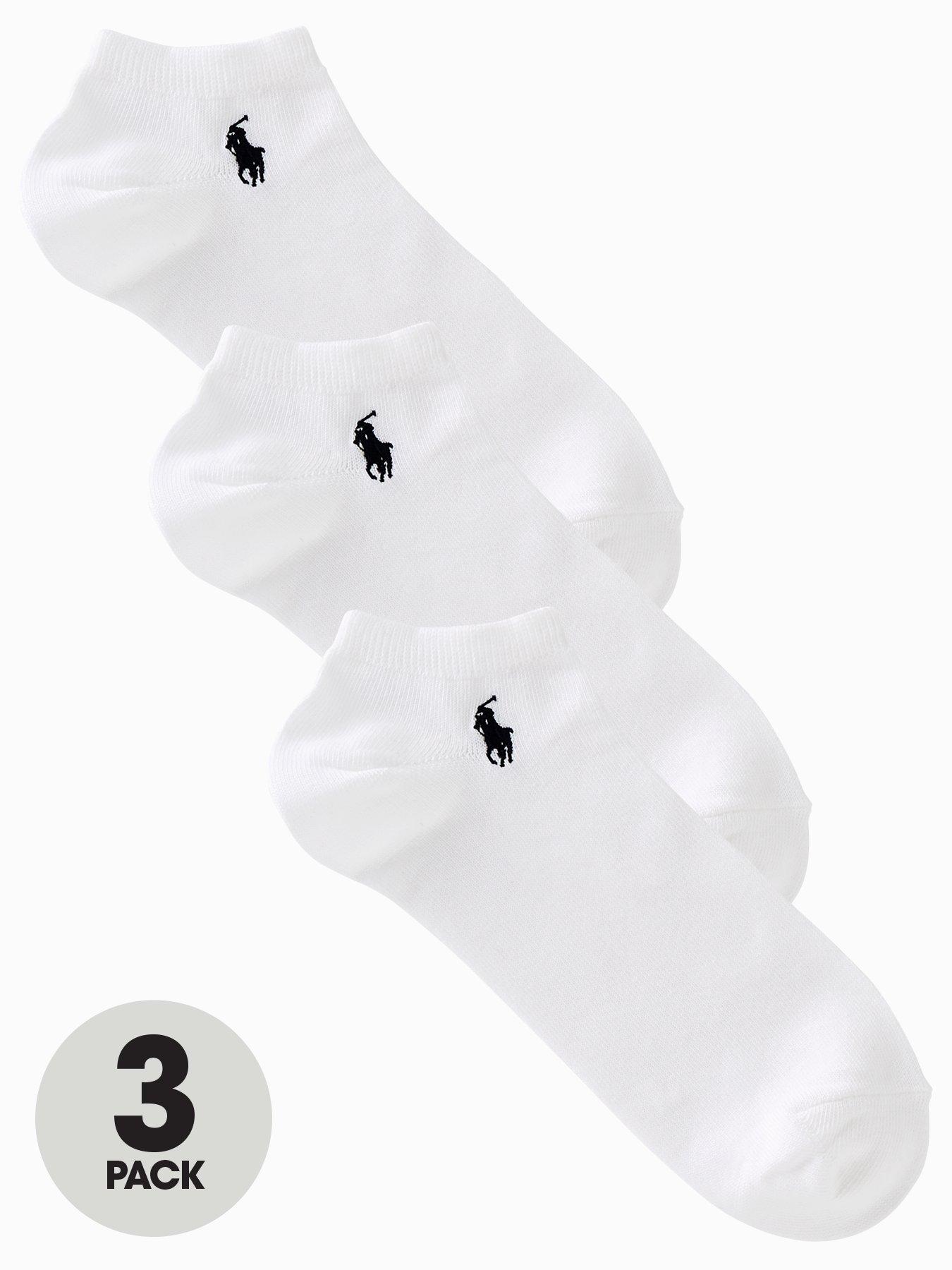 Polo Ralph Lauren 3 Pack Small Logo Trainer Socks - White