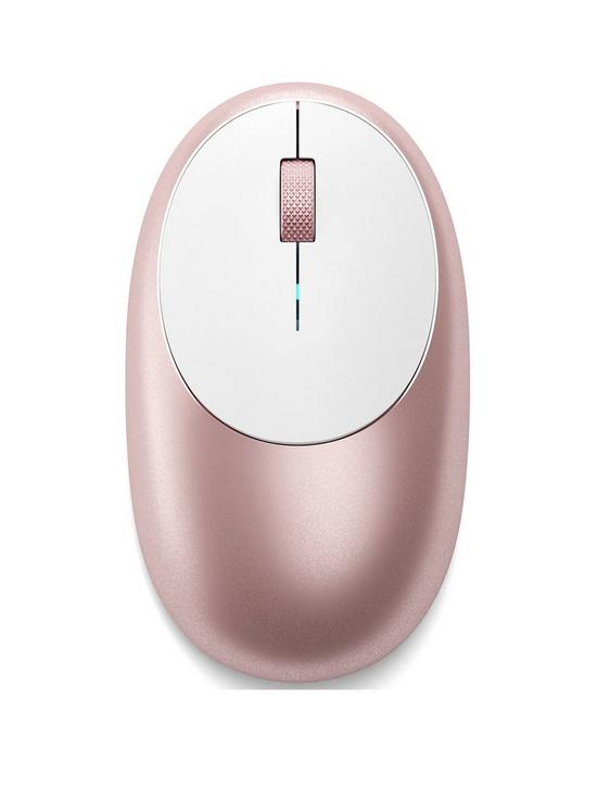 front image of satechi-m1-bluetooth-wireless-mouse-rose-gold