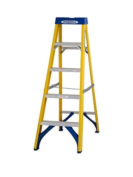 Product photograph of Werner Fibreglass 6 Tread Stepladder from very.co.uk