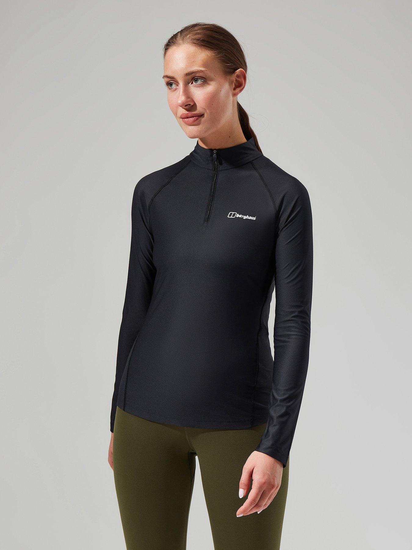 Berghaus 24/7 Long Sleeve Half Zip Tech Top - Black