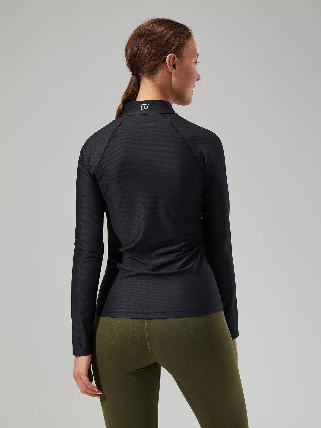 Image 2 of 4 of Berghaus 24/7 Long Sleeve&nbsp;Half Zip Tech Top - Black&nbsp;