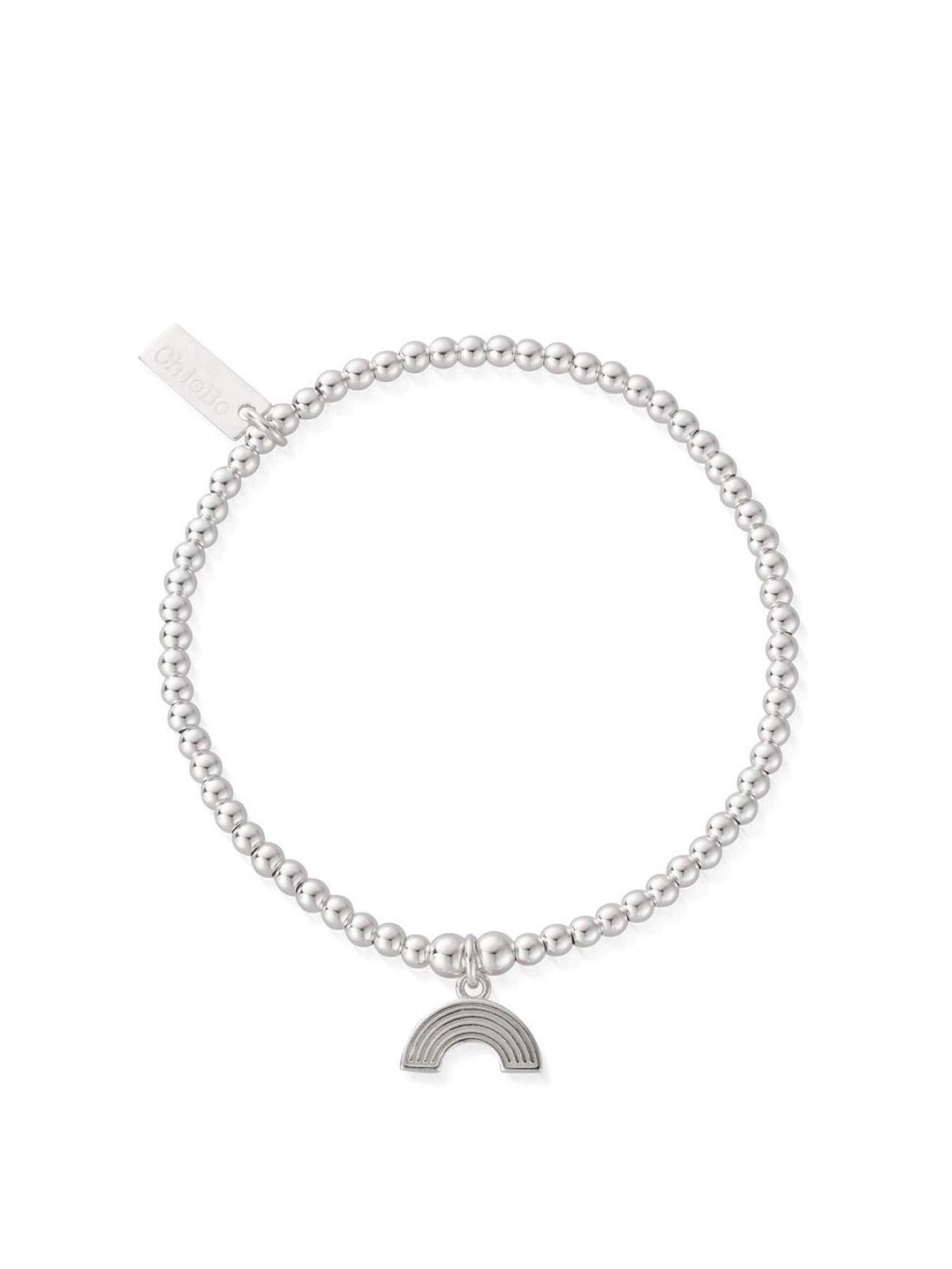 Jewellery & watches Sterling Silver Cute Charm Rainbow Bracelet
