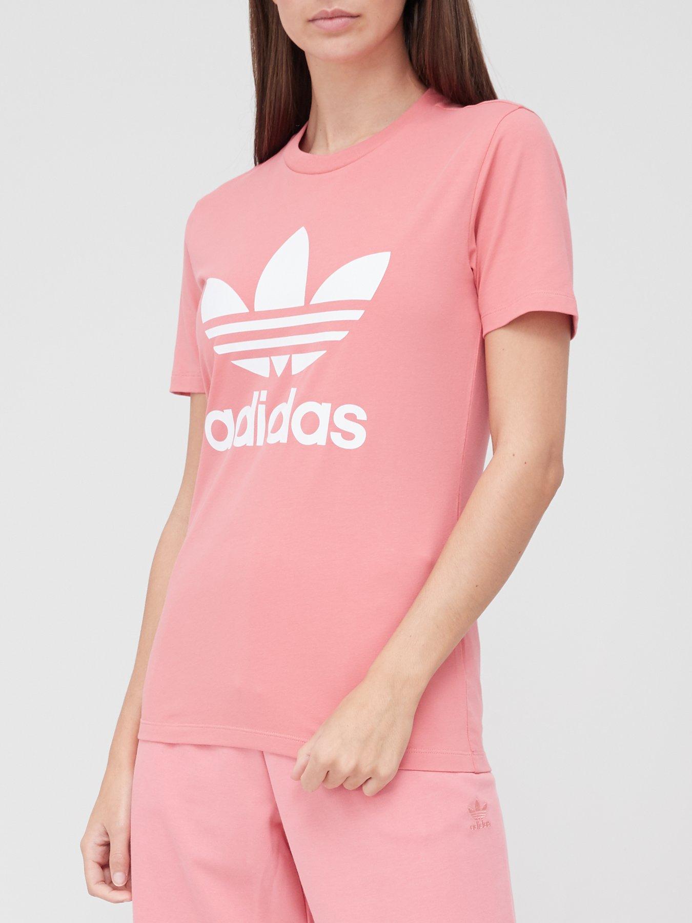 light pink adidas shirt womens