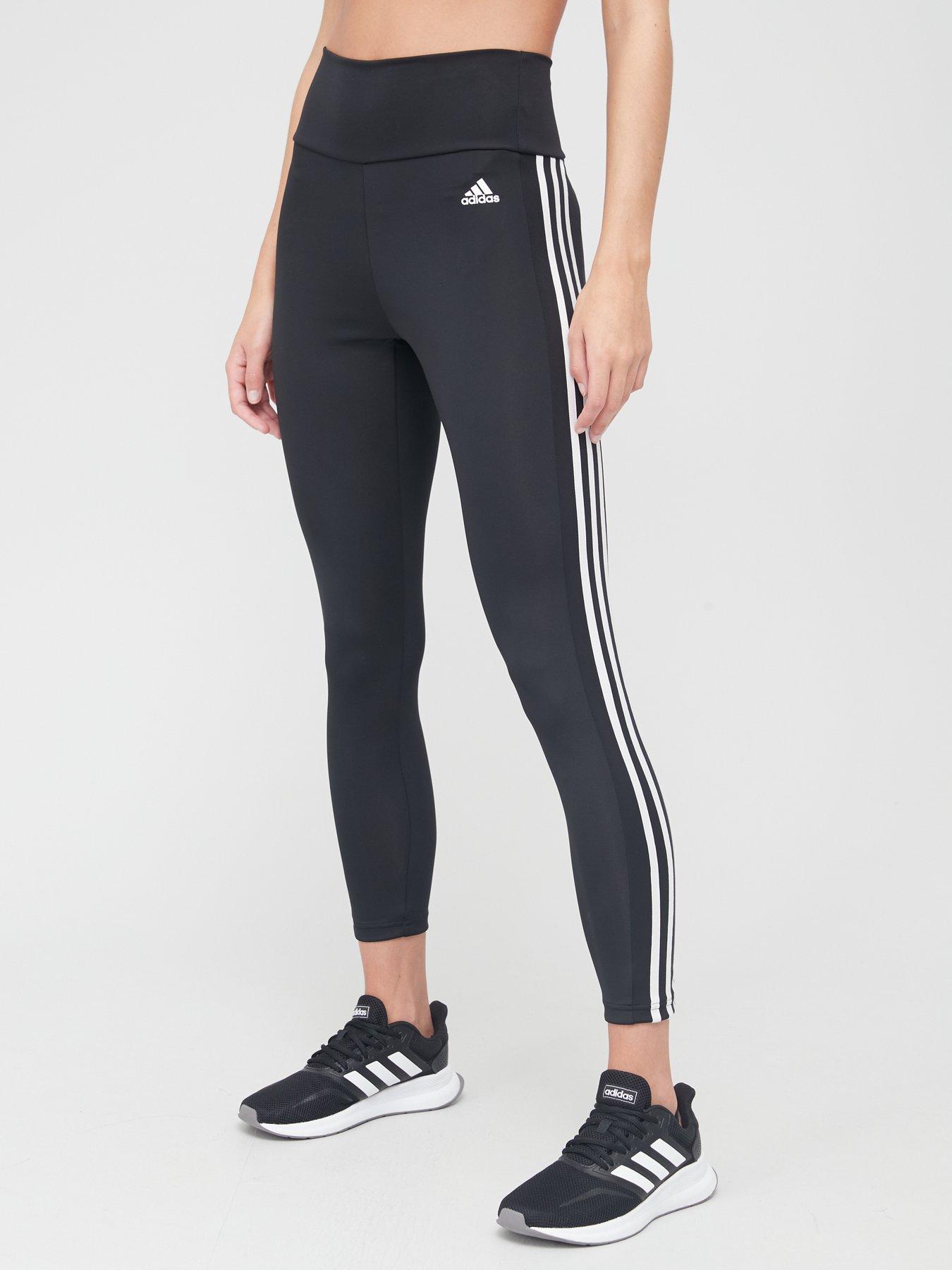 adidas Sportswear Womens 3 Stripe Leggings - Black/Pink