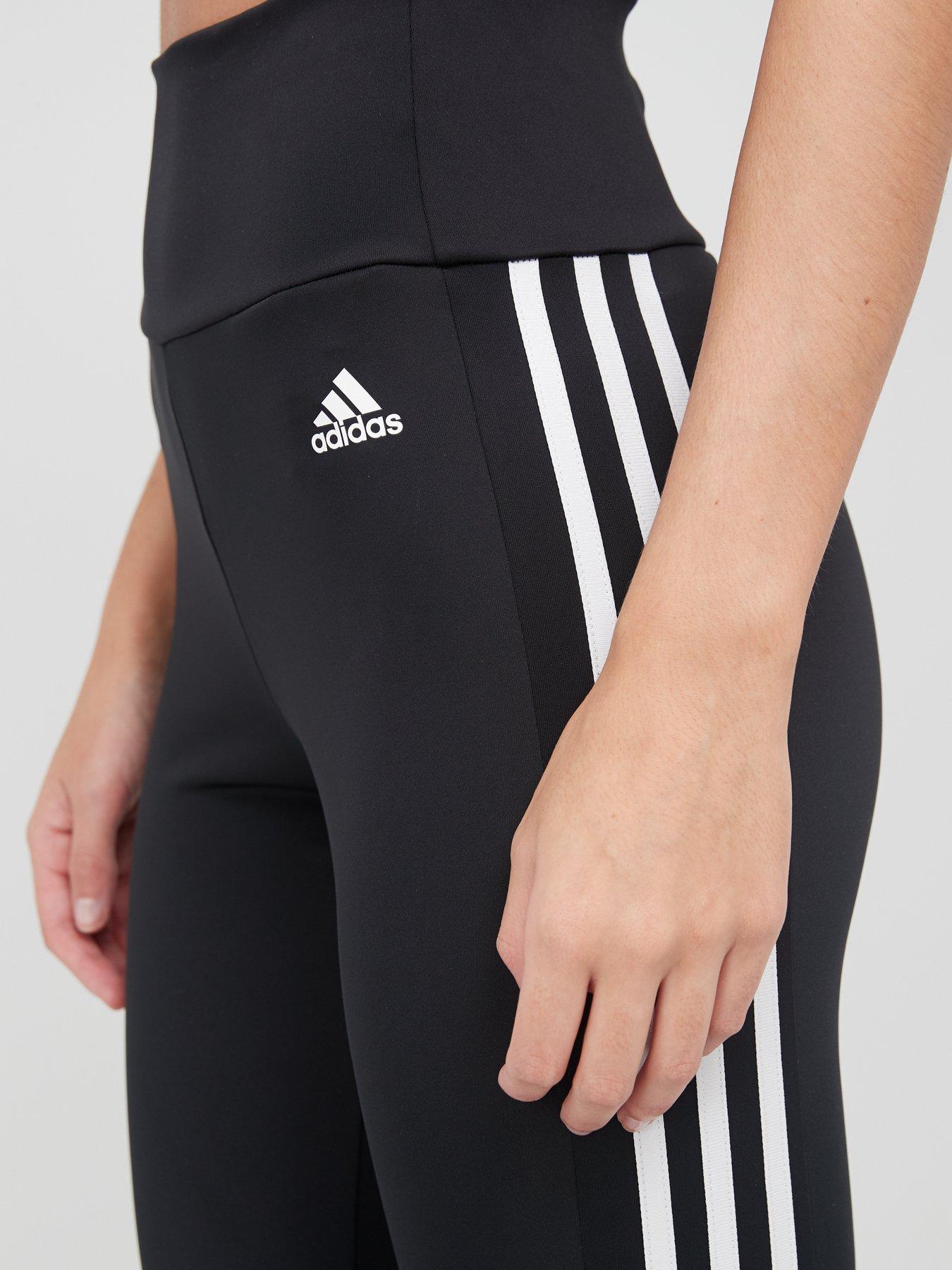 High waisted adidas 3 stripe leggings hot sale