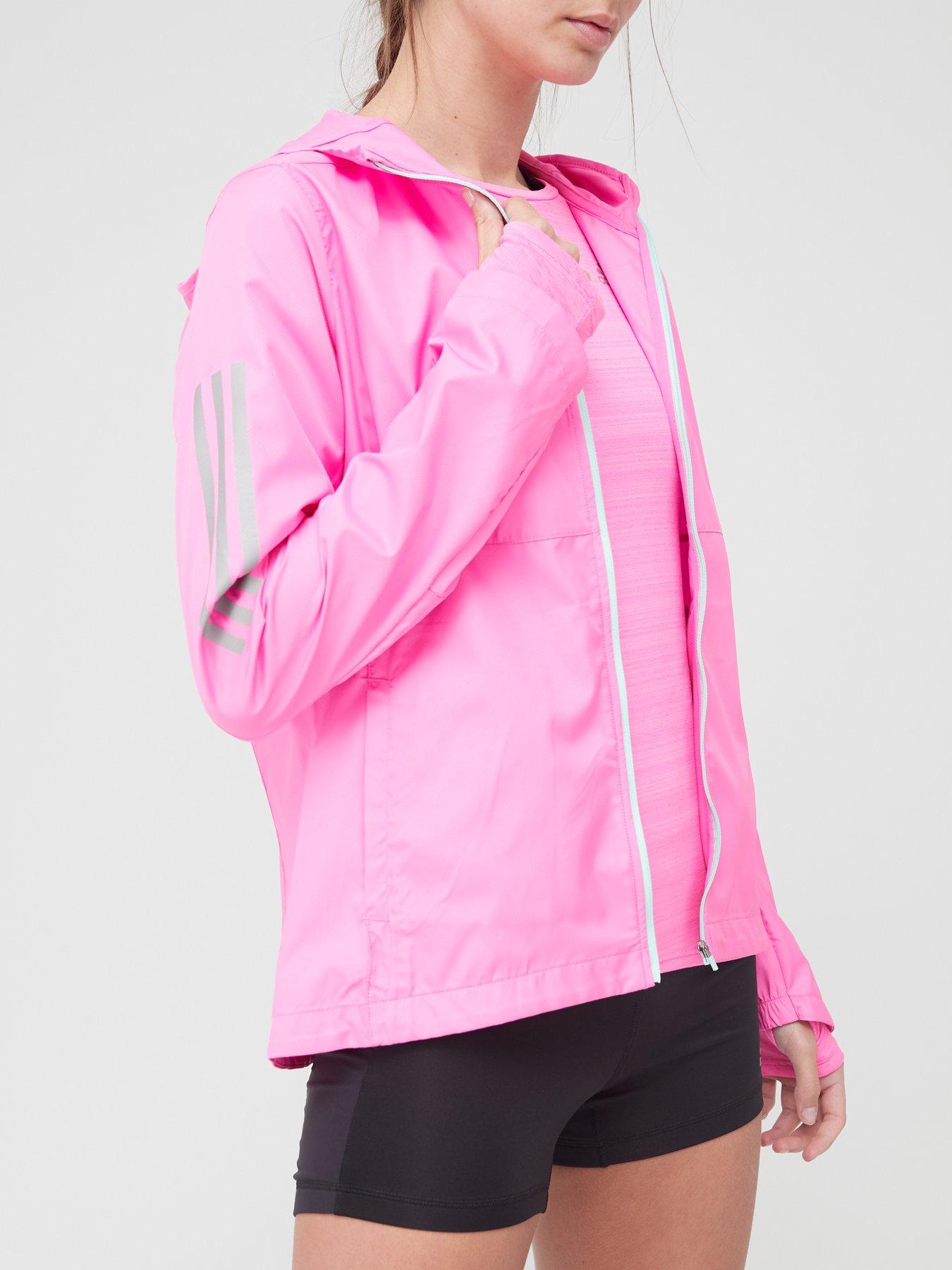 adidas own the run jacket pink