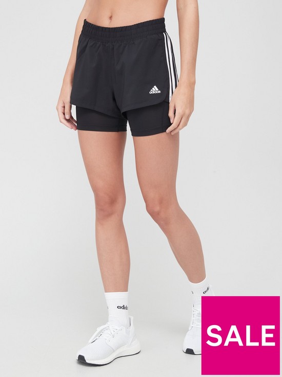 front image of adidas-pacer-3-stripe-2-in-1-shorts-blacknbsp