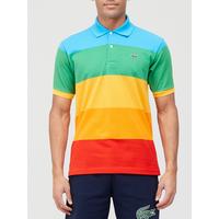 Lacoste Rainbow Stripe Polo Shirt - Multi | very.co.uk