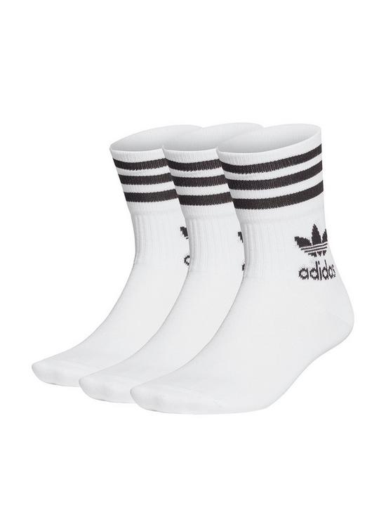 front image of adidas-originals-mid-cut-crew-socks-3-pack
