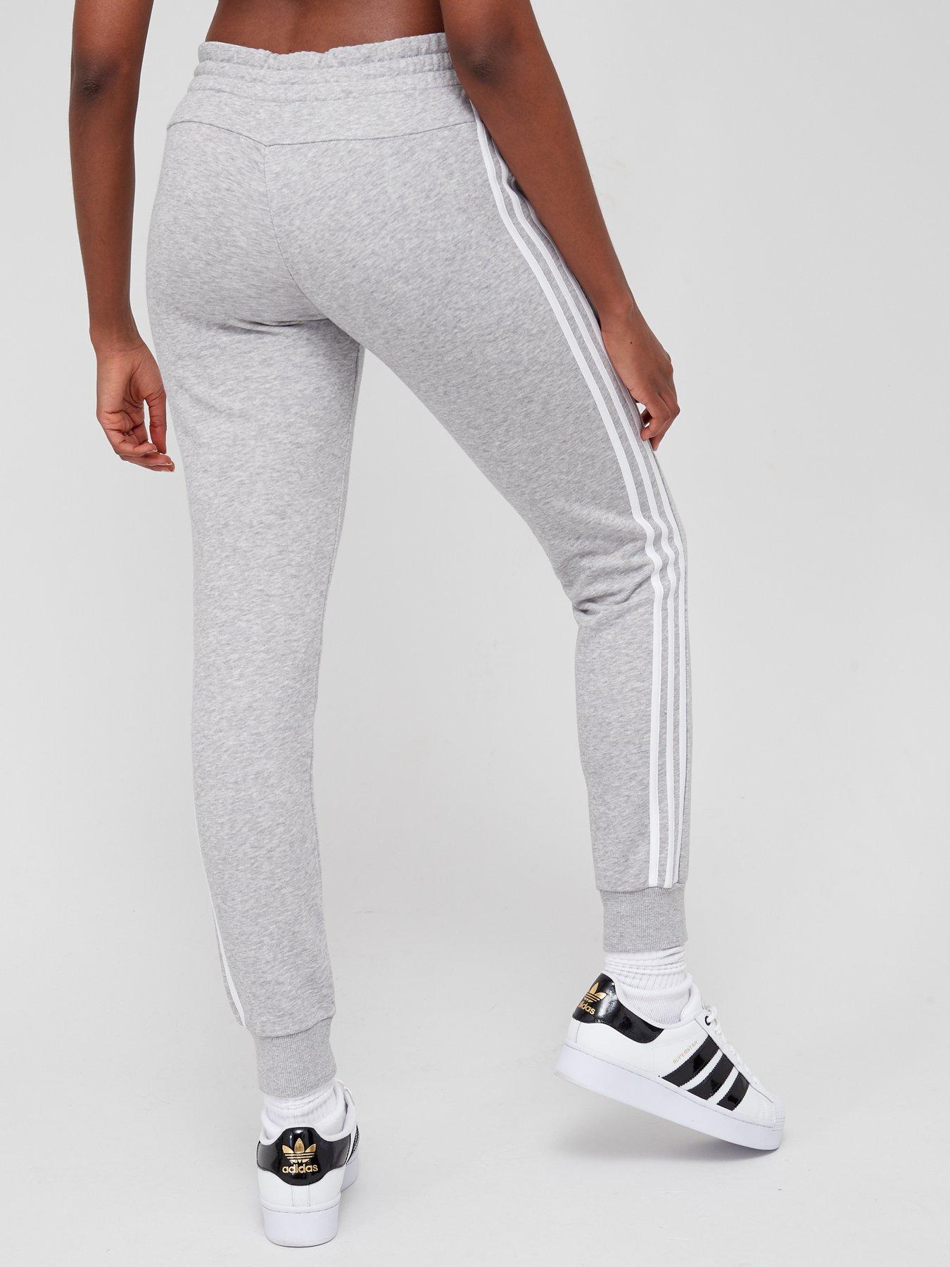 Essentials 3 stripes French Terry Cuffed Joggers Grey White