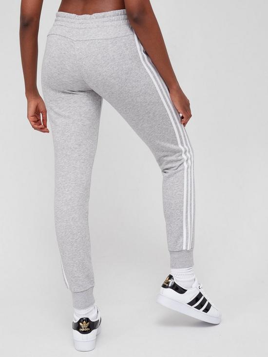 stillFront image of adidas-3-stripe-cuffed-sweat-pants-medium-grey-heather