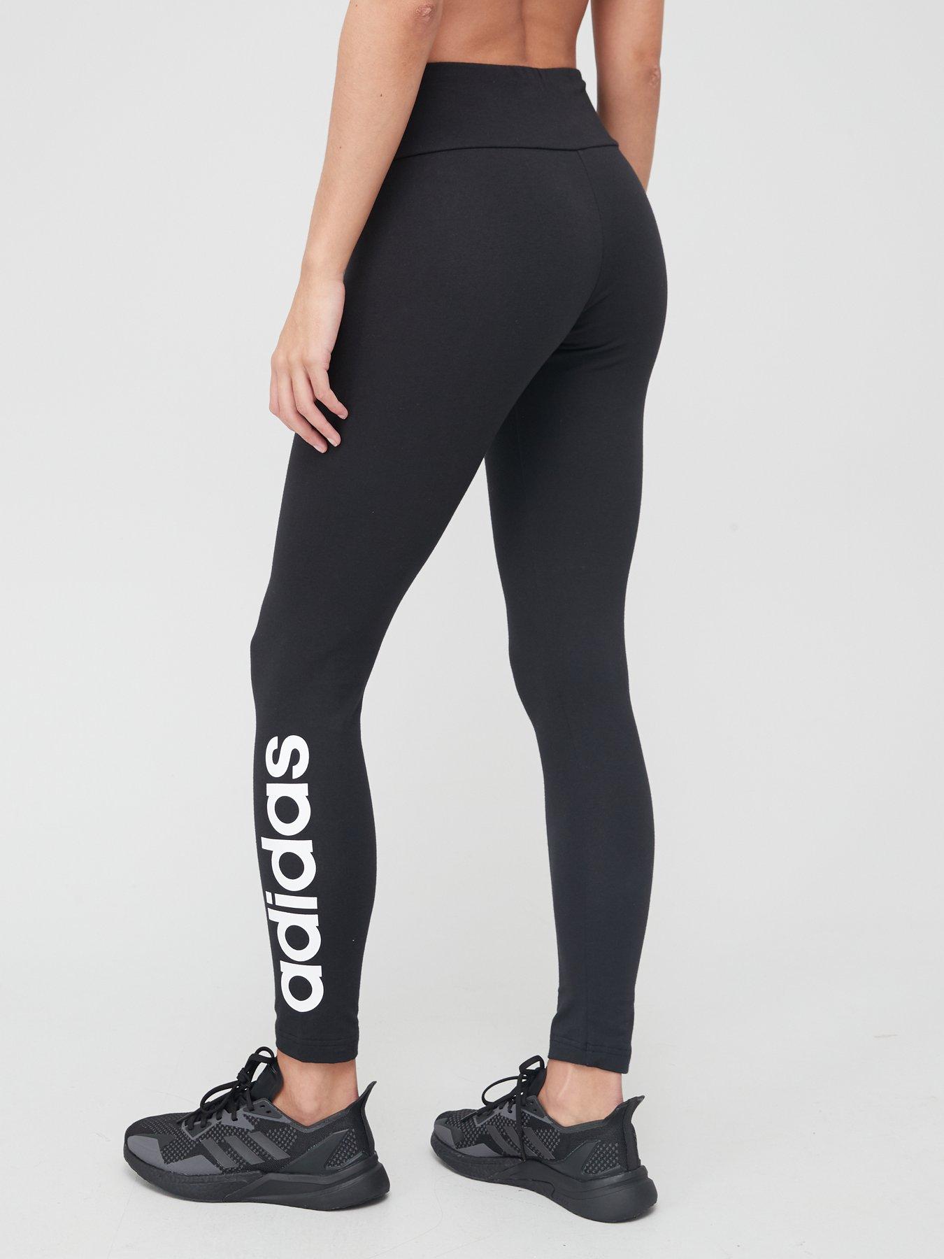adidas Sportswear Essentials Linear Leggings - Black/White | very.co.uk