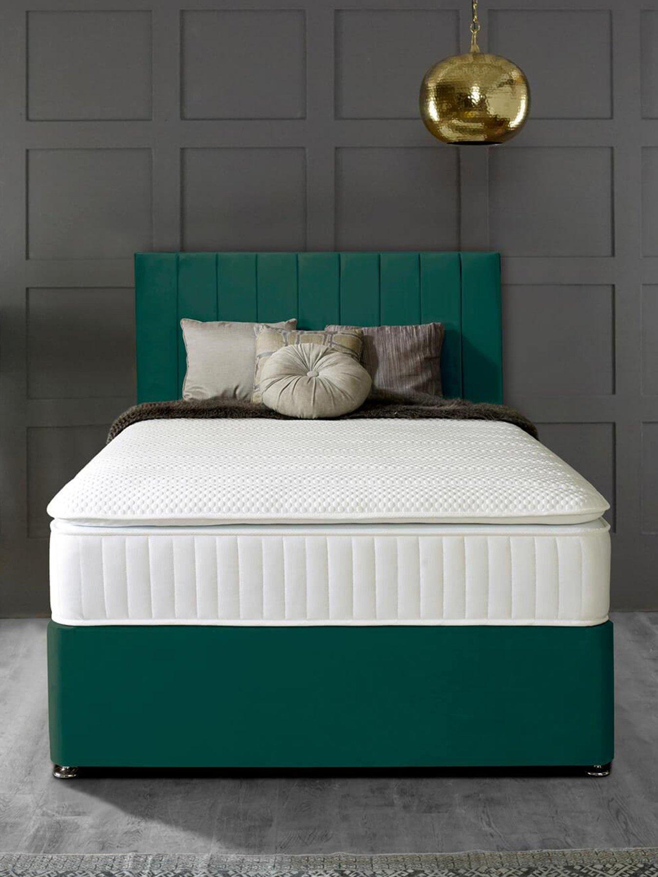 Image 1 of 5 of Shire Beds Liberty 1000 Pocket Pillowtop Mattress and Upholstered Divan Base Bed Set (Headboard sold separately)&nbsp;- FSC&reg; Certified