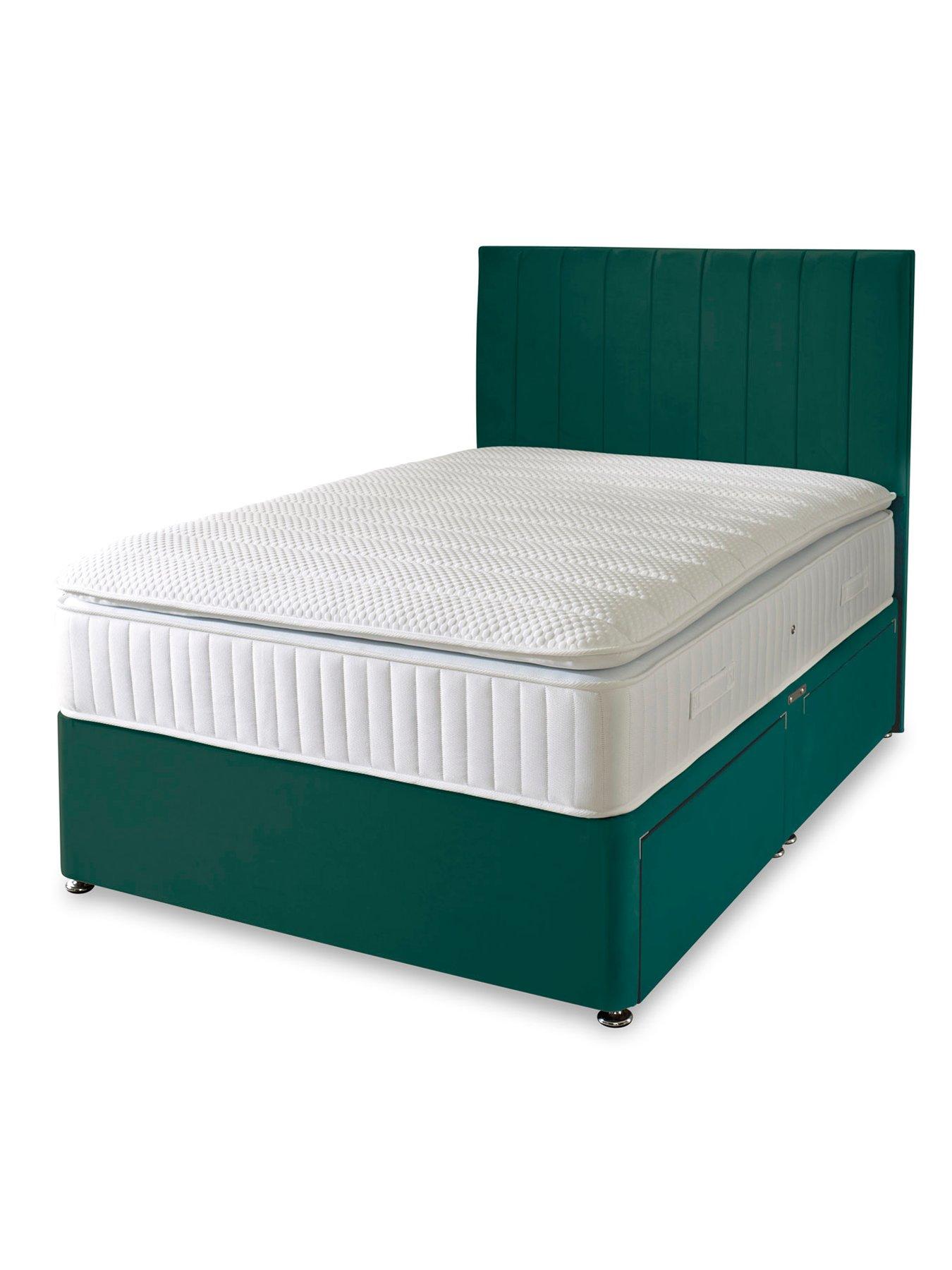 Image 3 of 5 of Shire Beds Liberty 1000 Pocket Pillowtop Mattress and Upholstered Divan Base Bed Set (Headboard sold separately)&nbsp;- FSC&reg; Certified