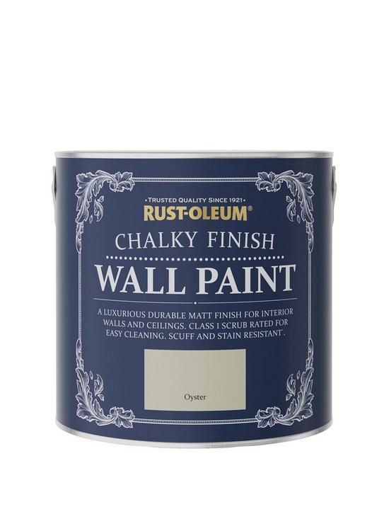 front image of rust-oleum-chalky-finish-25-litre-wall-paint-ndash-oyster